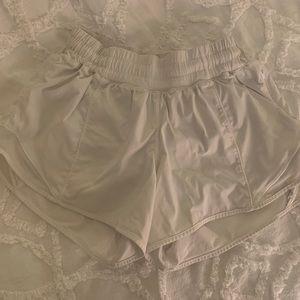 White Lululemon shorts
